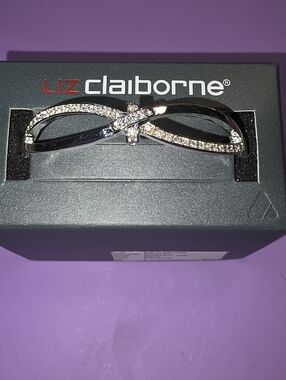 Liz Claiborne Silver Rhinestone Infinity Bracelet